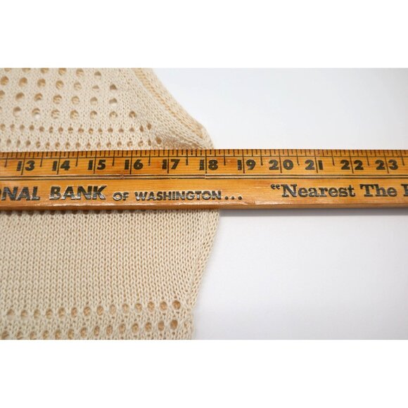 Cupshe Sleeveless Beige Crochet Knit Beach Cover-Up Dress M Summer - Picture 4 of 10